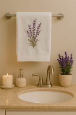 Toalha de Lavabo Bordado Lavanda