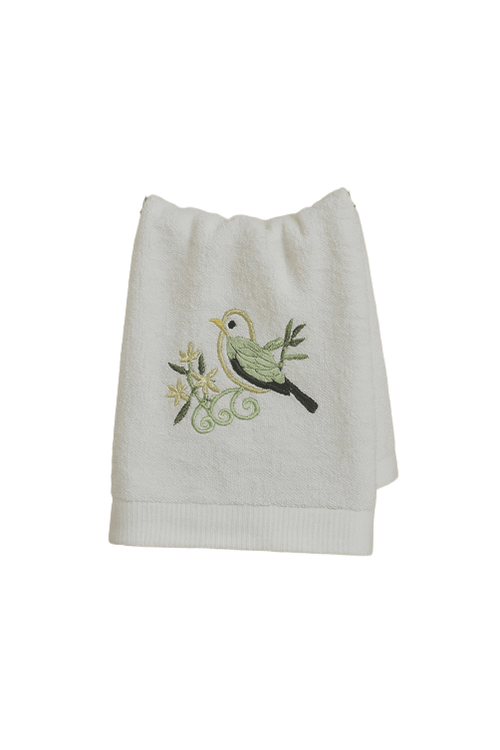 Toalha de Lavabo Bordado Colibri