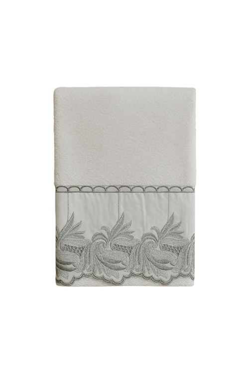 Toalha de Lavabo Bordado Divers Prata