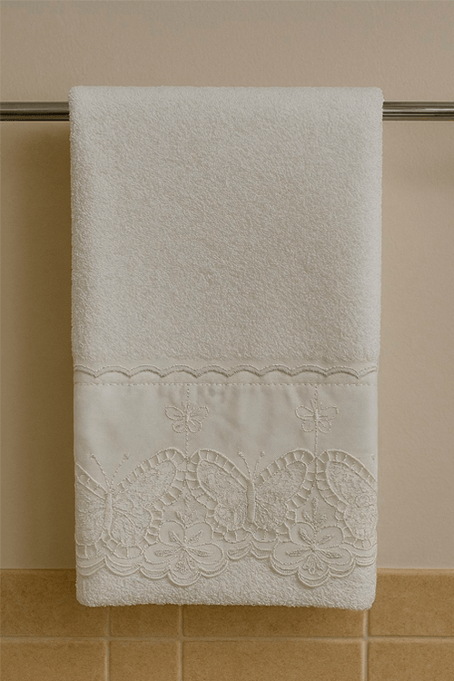 Toalha de Lavabo Bordado Divers Butterfly