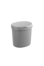 Lixeira Cinza Com Tampa Basic 2,5 Litros