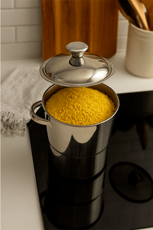 Cuscuzeira de Aço Inox