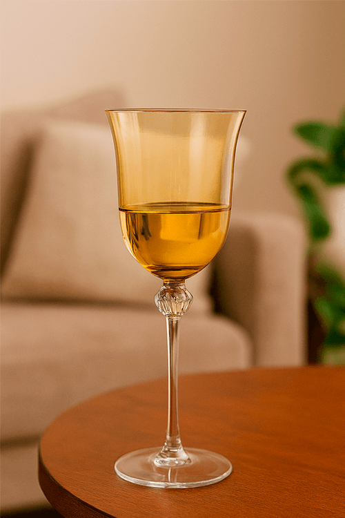 Taça de Vidro Amarelo e Cinza 320 ml