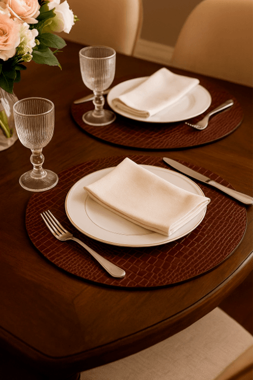 Jogo Americano Premium Croco Mocca