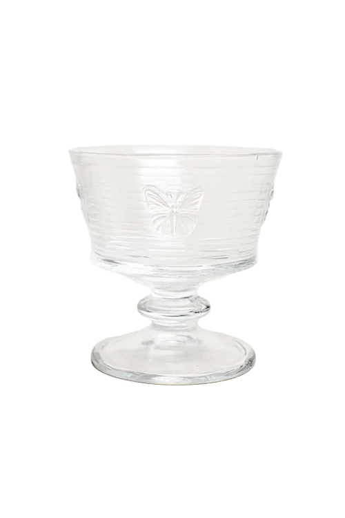 Conjunto de Taças para Sobremesa Line Butterfly  em Vidro 4 Peças 240Ml