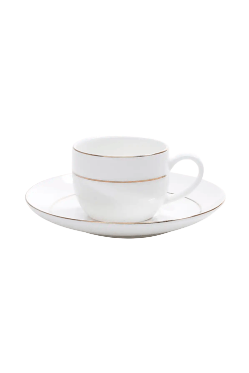 Aparelho de Jantar Monaco com Borda Dourada em Porcelana 42 Pecas2