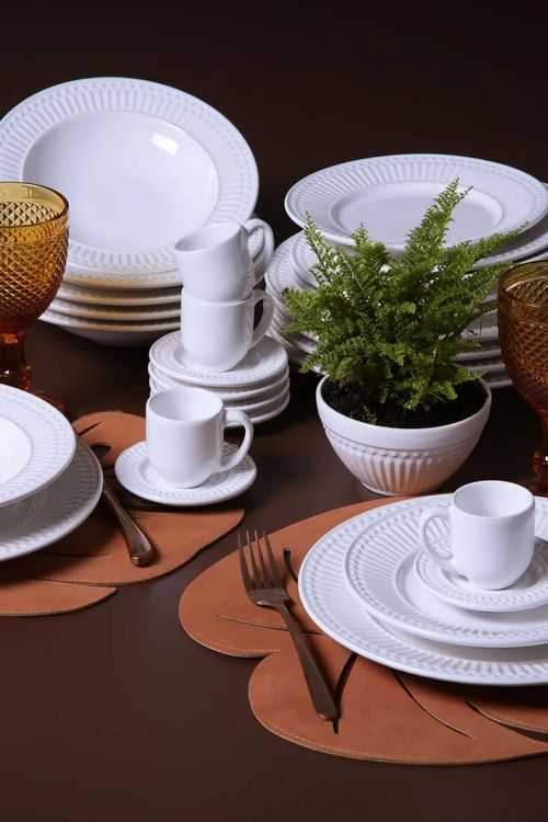 Aparelho de Jantar 20 Peças Roma Branco