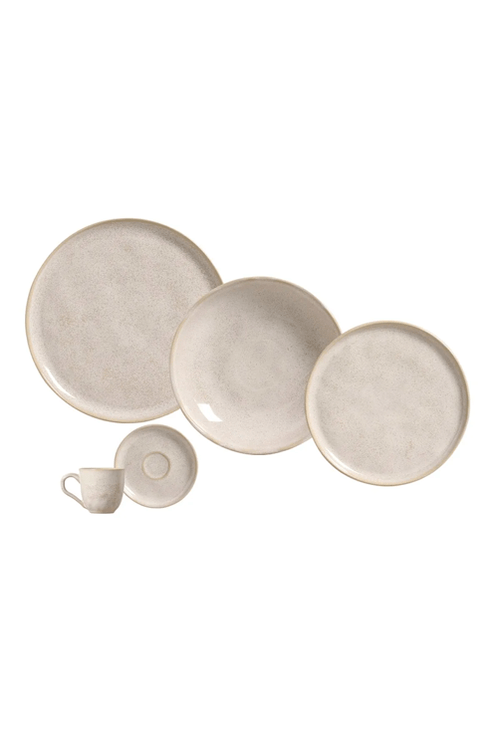 Aparelho de Jantar Stoneware 30 Peças Bio Latte