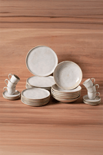 Aparelho de Jantar Stoneware 30 Pecas Bio Latte