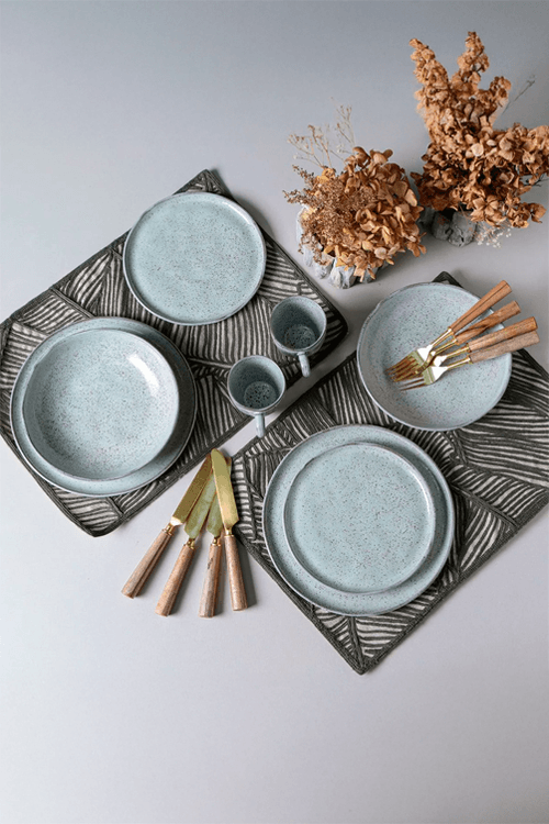 Aparelho de Jantar Stoneware 16 Peças Bio Pistache