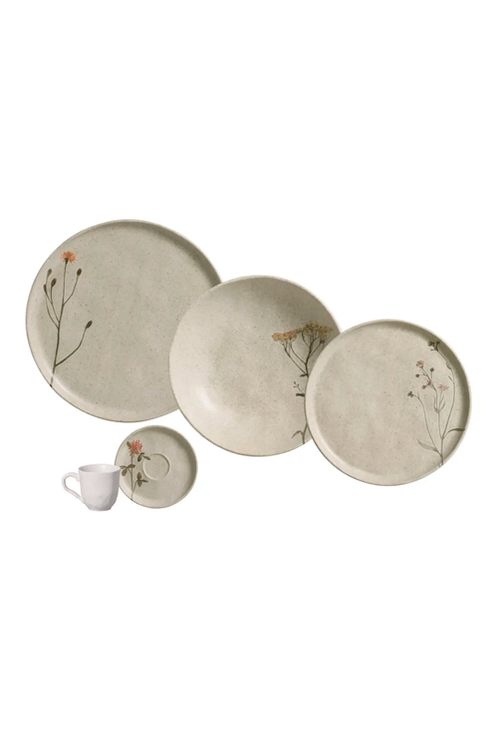 Aparelho de Jantar Stoneware 30 Peças Bio Campestre