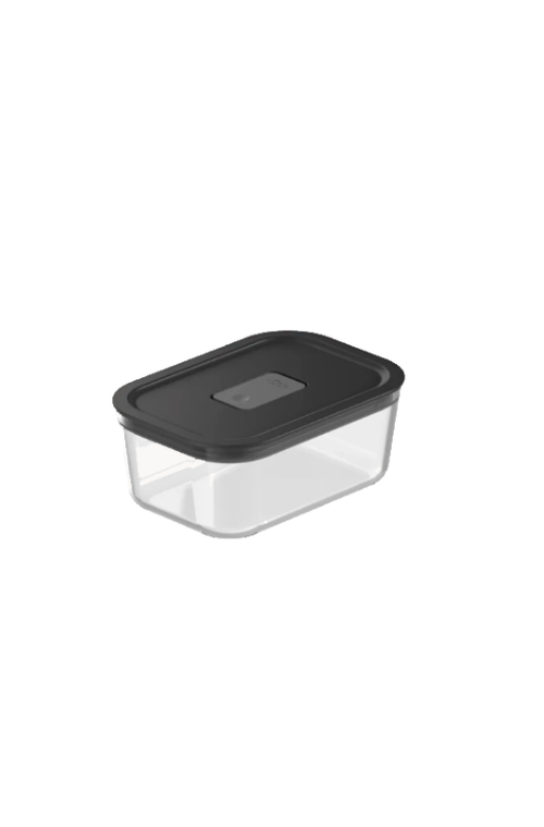 Pote de Vidro Hermético Fresh Lock Preto 725ml