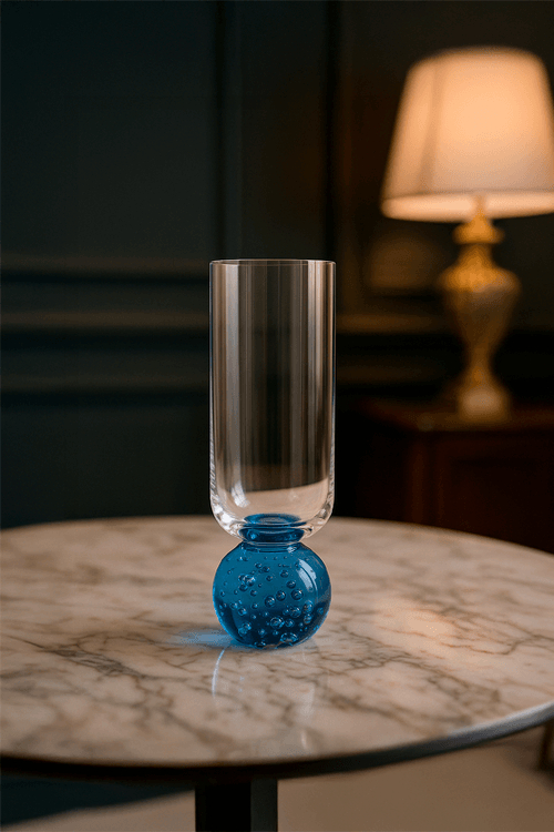 Taça Champanhe Bubble Azul 250ml