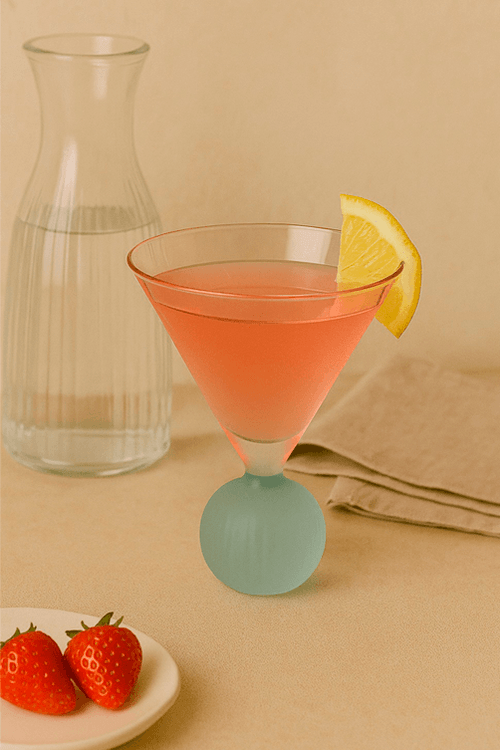 Taça Rosa com Azul 200ml