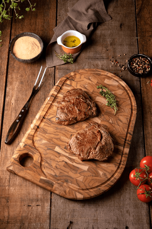 Tábua de Churrasco Folíum de Madeira Teca