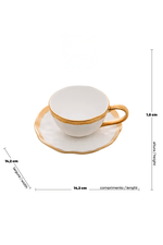 Xicara para Cha em Porcelana Dubai Branco 200ml2