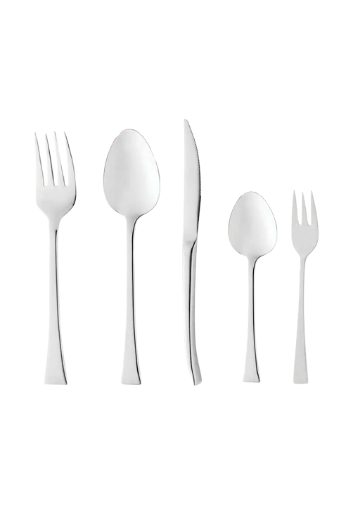 Conjunto de Talheres Prata Berna em Aco Inox 30 Pecas