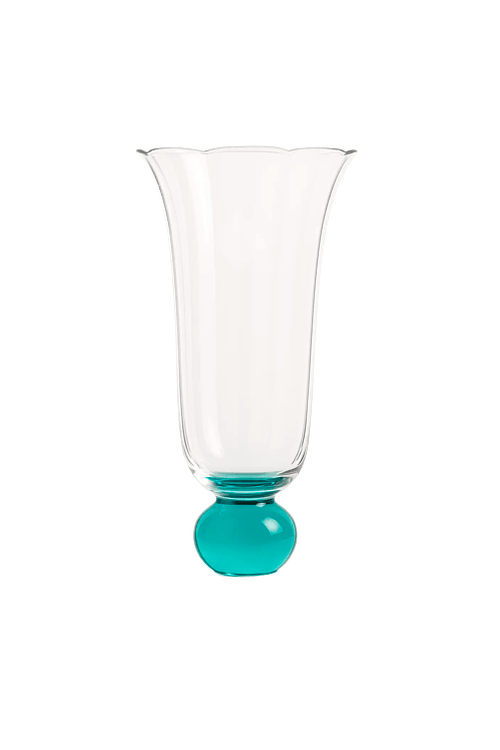 Taça de Champanhe com Base Azul 180 ml