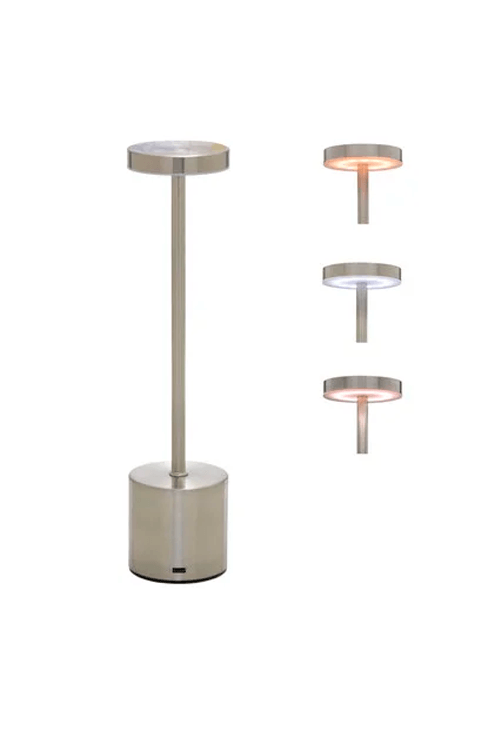 Luminaria de Mesa Led Prata3