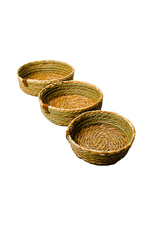 Conjunto Cestos Decorativo em Palha1