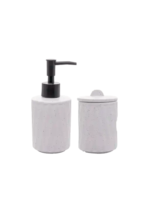 Conjunto 2 Pecas para Banheiro de Ceramica Deli Diamond Branco
