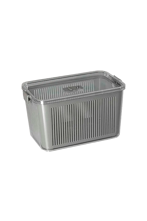 Pote-Slim-Multiuso-com-Cesto-de-Drenagem-Cinza-45L