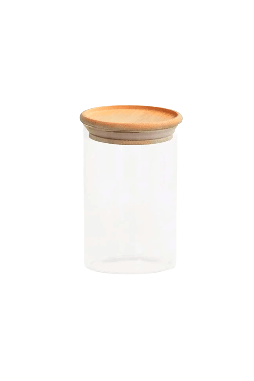 Pote Hermetico em Vidro com Tampa em Bambu 600ml