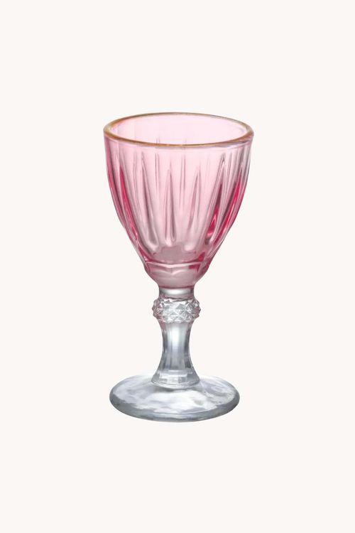 Conjunto Taças de Licor em Vidro 6 Peças 55 ml Rosa
