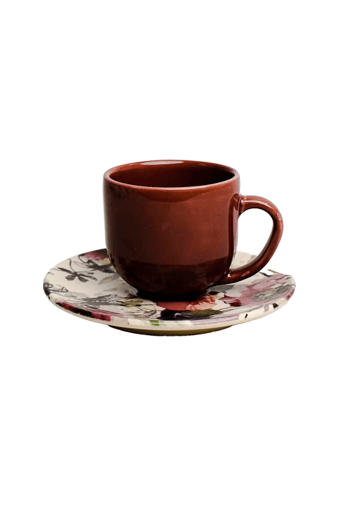 Xicara de Cafe Coup Angie com Pires em Ceramica2