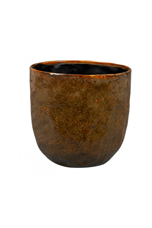 vaso moderno marrom