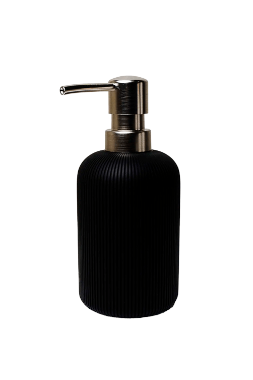 Porta Sabonete Liquido em Poliresina 260ml Preto