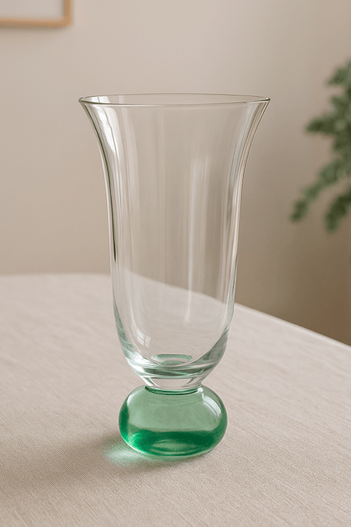 Taça de Champanhe com Base Esfera Verde 180 ml