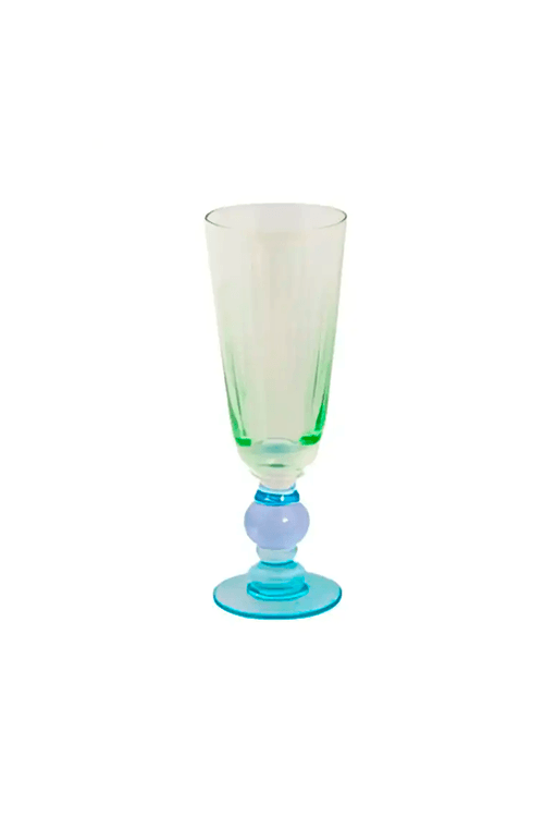 Taça de Champanhe Verde e Azul 250ml