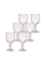 Conjunto de 6 Tacas Cameratta Fio de Ouro 365ml,