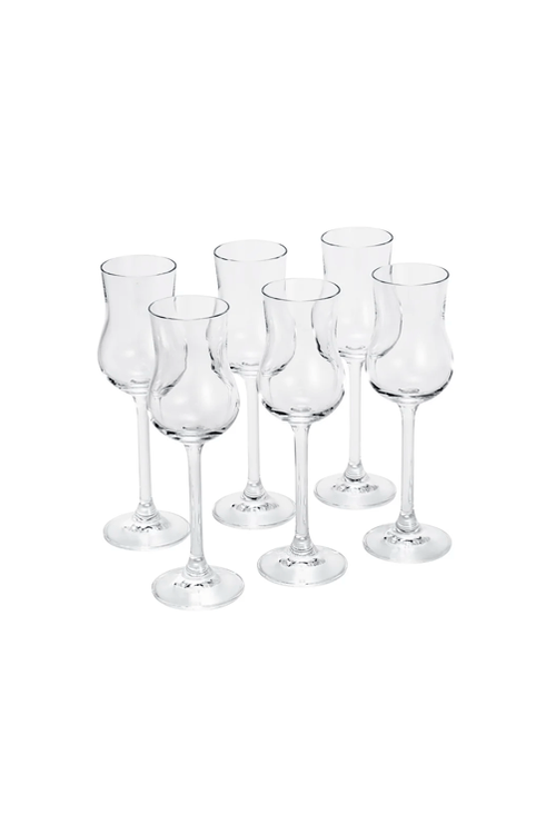 Conjunto de 6 Taças de Grappa Linha Gastro em Cristal 85ml