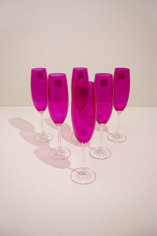 Conjunto de 6 Taças Cristal Champanhe Flute 225ml