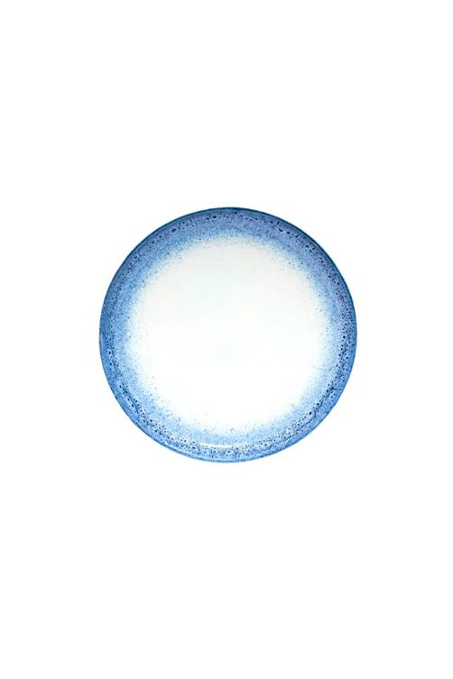 prato sobremesa branco detalhes azul