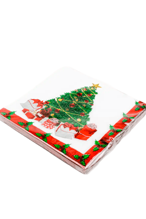Guardanapo Natalino Arvore e Presentes de Papel 20 folhas1