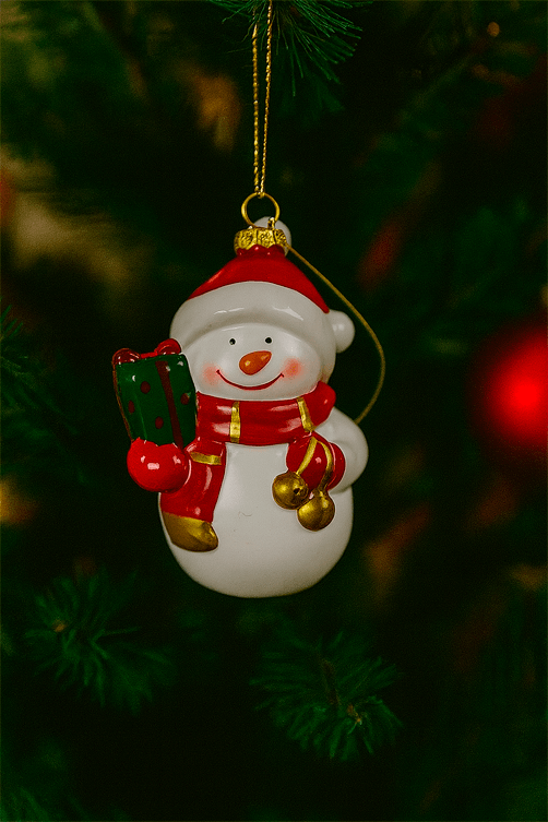Enfeite de Arvore de Natal Boneco de Neve