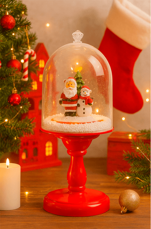 Lampião Natalino Decorativo com Luz e Movimentação