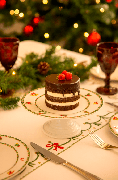 Boleira Pequena com Pé Natalina Branca