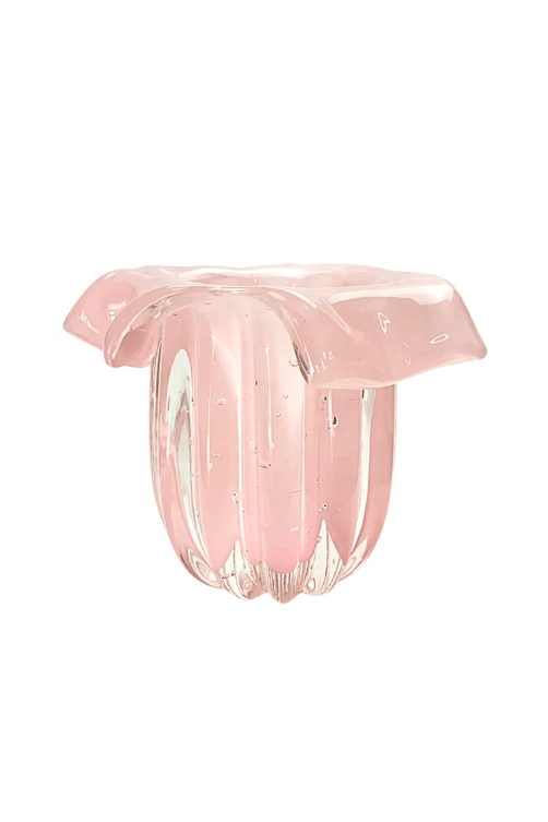 vaso murano pequeno jade rosa