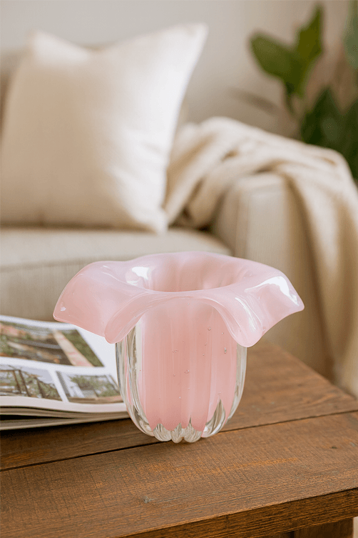 vaso murano pequeno jade rosa1
