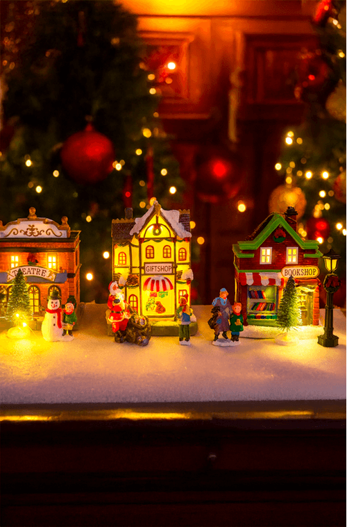 Vila Natalina Decorativa Mini Cenário com Luz