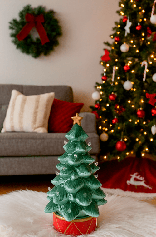 Mini Àrvore de Natal Decorativa em Cerâmica