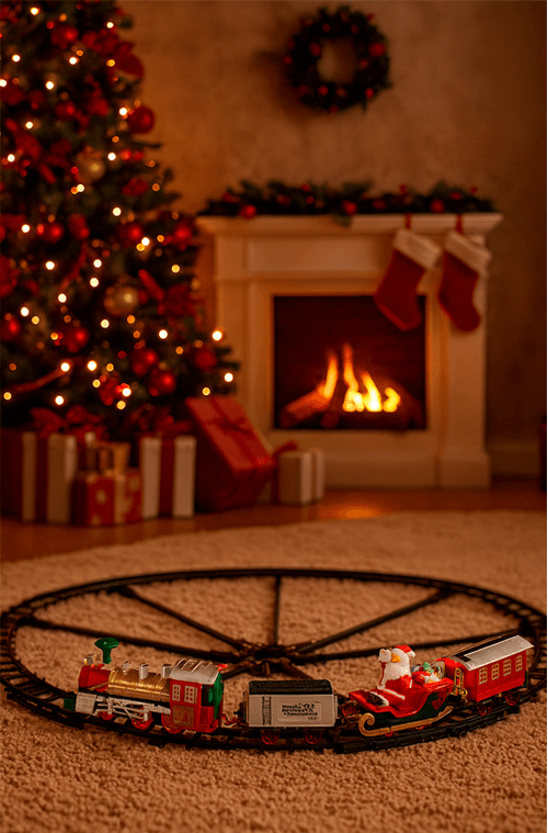 Trem Elétrico Natalino com Bateria 4 AA