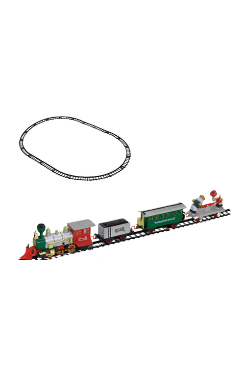 Trem Elétrico Natalino Oval com Bateria 4 AA
