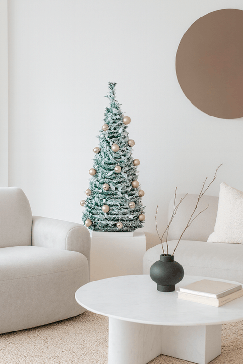 Árvore Desmontável Cone Nevada com Led Usb 120cm