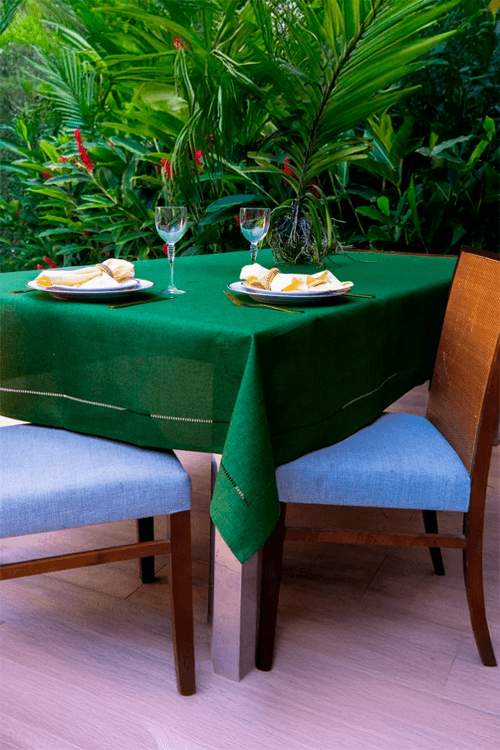 Toalha de Mesa Glamour Musgo 140x140