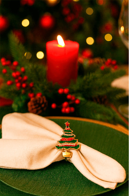 Conjunto de Argolas para Guardanapo em Aço Inox 4 Peças